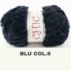CHIC Pelliccia Blu
