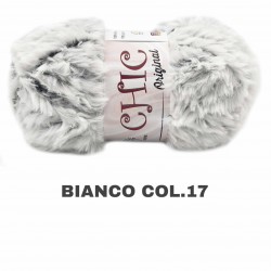 CHIC Pelliccia Bianco sfumato